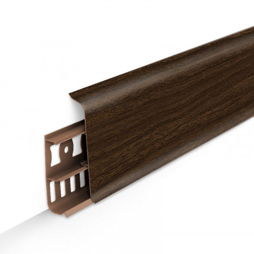 Плинтус Lexida 80, 293 Орех темный, 2,2м. с кабель каналом
