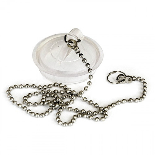 Пробка для сифона d=38 с цепочкой прозрачная 61-0-064