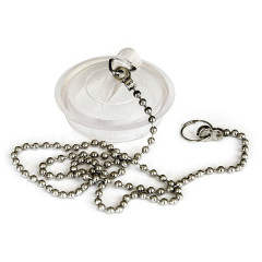 Пробка для сифона d=38 с цепочкой прозрачная 61-0-064