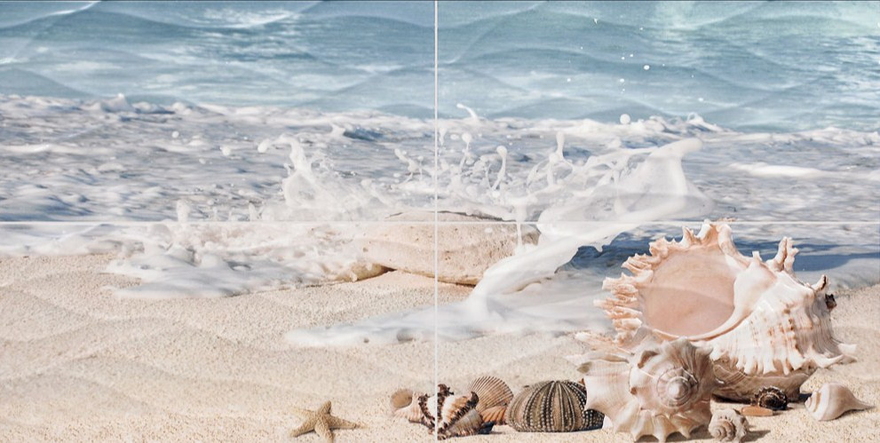 Панно Alma Ceramica из 4 плиток Riviera 498x1000x8,5 PWU09RVR2