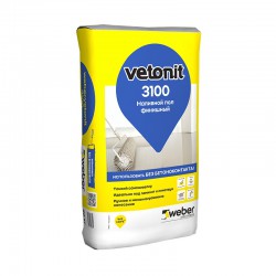 Наливной пол Vetonit (Ветонит) 3100 финишный, 20 кг (слой 1-15мм)