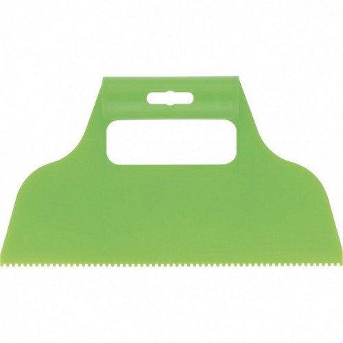 Шпатель зубчатый 230мм, зуб 2х2, пластмассовый Сибртех 86013