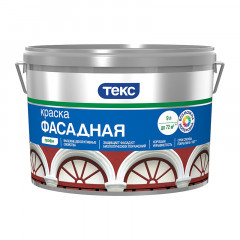 Краска фасадная белая матовая, база A, ТЕКС ПРОФИ, 9л