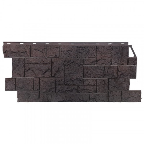 Фасадная панель Камень дикий 439х995мм (0,44м2), Коричневый FineBer