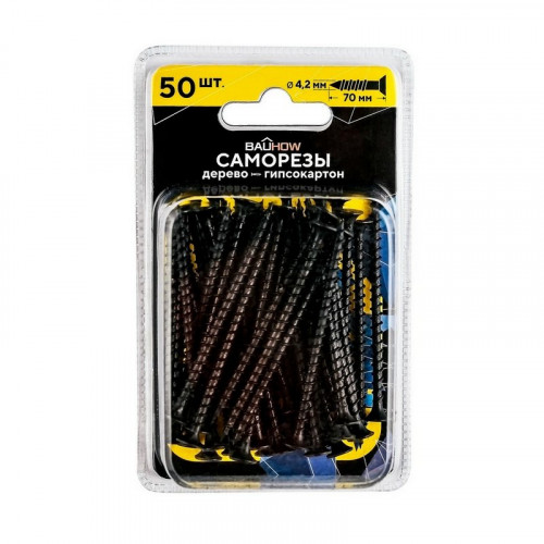 Саморез по дереву 4,2x70 Bauhow 50шт