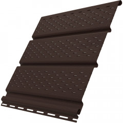 Софит с полной перфорацией для сайдинга 3000*305мм коричневый Ю-пласт