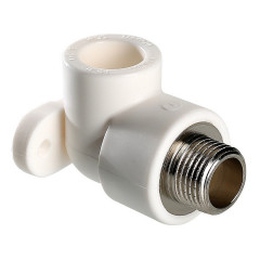 Угольник с креплением 25мм х 1/2 водорозетка наружная резьба Valtec VTp.755.0.02504