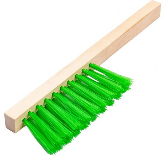 Щетка-сметка 3-рядная, 300мм, деревянная ручка
