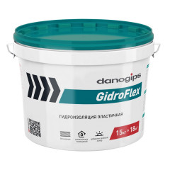Гидроизоляция полимерная Danogips GidroFlex, 15кг