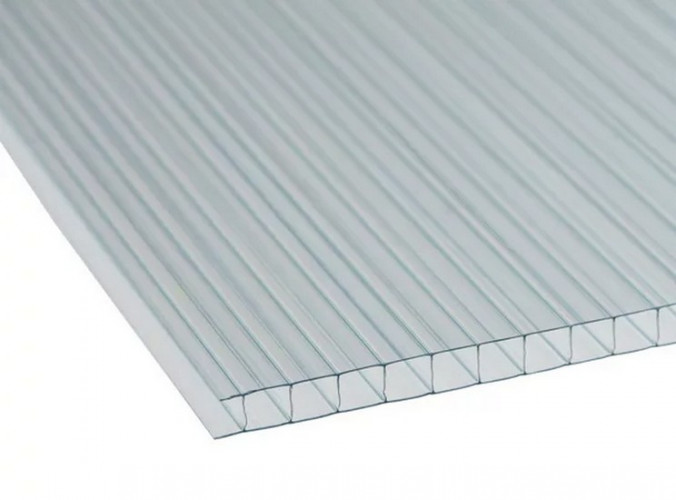 Сотовый поликарбонат 4мм Прозрачный 2,1х6м Ecovice 0,65 кг/м2