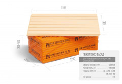 ПЕНОПЛЭКС Фасад (1185х585х100мм) 4 шт. 2,77м2 (0,2772м3) Экструдированный пенополистирол (XPS)