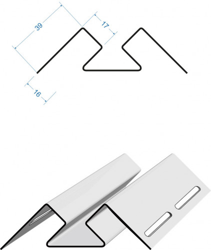 Внутренний угол для винилового сайдинга 3050мм, банан Деке PREMIUM