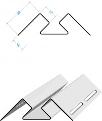 Внутренний угол для винилового сайдинга 3050мм, банан Деке PREMIUM