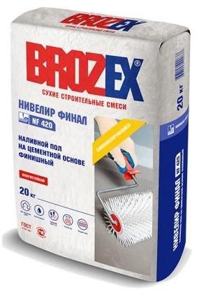Наливной пол цементный Brozex NF-420 Нивелир Финал 20кг