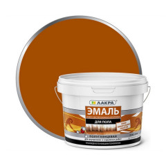 Эмаль для полов акриловая полуглянцевая, золотисто-коричневая, Лакра 2,4 кг