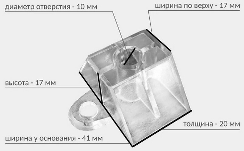 Трапшайба (подставка) для профилированного поликарбоната МП-20