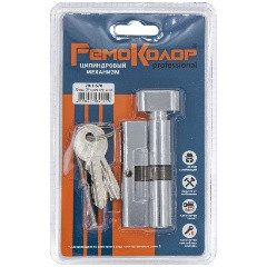 Цилиндровый механизм ключ/завертка, 70 CP Хром РемоКолор 70-1-670