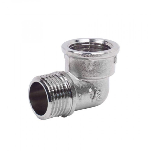 Угольник латунный 1/2", внутренняя/наружная резьба Aqualink