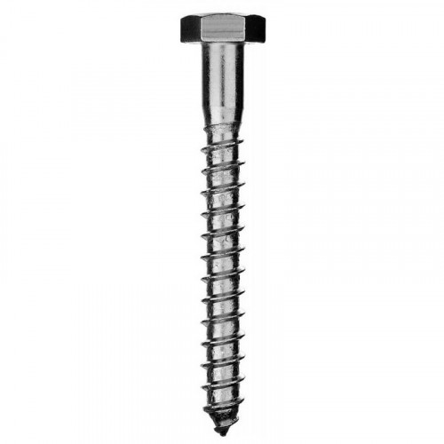 Шуруп глухарь 8х50мм DIN571 с шестигранной головкой цинк, 1шт
