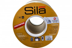 Уплотнитель самоклеящийся черный Sila Pro D40 14х12мм, 40м
