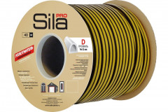 Уплотнитель самоклеящийся черный Sila Pro D40 14х12мм, 40м