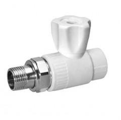 Кран шаровой для радиатора ПП 20мм*1/2" прямой, американка