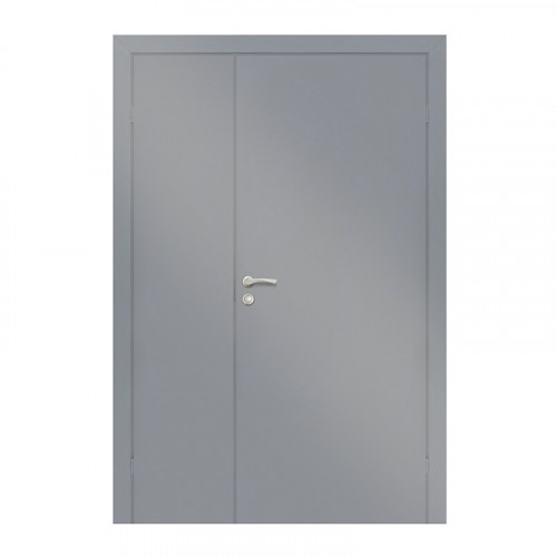 Дверь серая полуторная крашеная с притвором (в комплекте) М13,4*21 Олови