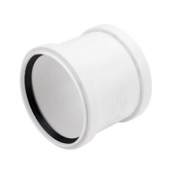 Муфта канализационная надвижная 110мм ремонтная бесшумная белая РТП 24561