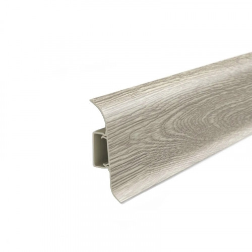 Плинтус Ideal Классик 55, 229 Дуб латте, 2,2м с кабель-каналом