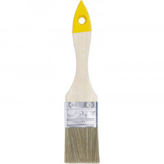 Кисть плоская 38мм, натуральная светлая щетина, деревянная ручка, Korvus Хобби 0101915