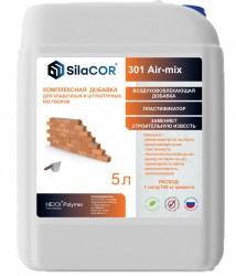 Добавка для строительных растворов (пластификатор) SilaCor 301 air-mix, 5л