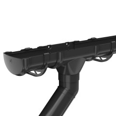 Муфта водосточной трубы ПВХ, Черный Оптима Технониколь 073467