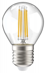 Лампа светодиодная филаментная G45 шарообразная 7Вт 230В E27 4000К, LLF-G45-7-230-40-E27-CL IEK