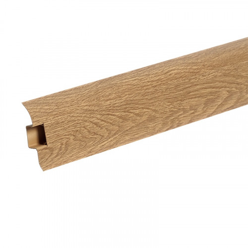 Плинтус Ideal Классик 55, 206 Дуб коньячный, 2,2м с кабель-каналом