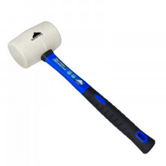 Киянка резиновая 450гр белая, фибергласовая ручка Vertextools 10-45-450