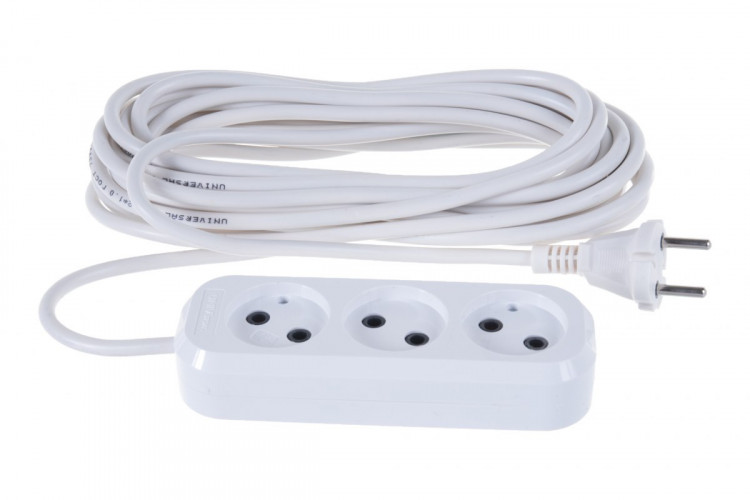Удлинитель 3х3м без заземления 10А IP20 Е-203 UNIVersal