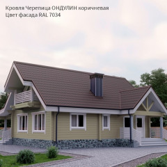 Лист Ондулин (onduline) Черепица коричневый 1,95x0,96м