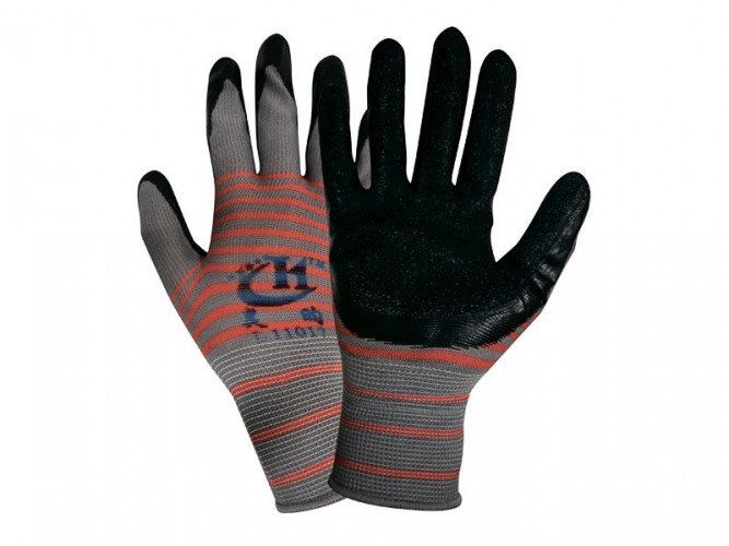 Перчатки нейлоновые с покрытием из вспененного каучука, 13 класс РемоКолор 24-2-131