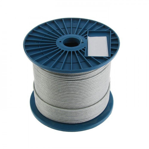 Трос стальной в ПВХ оплетке DIN 3055, 3/4мм (100м)