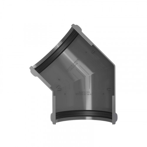 Угол желоба ПВХ 135гр. Серый Технониколь 425857