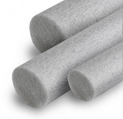 Жгут порилекс НПЭ без отверстия серый 30мм, 3м