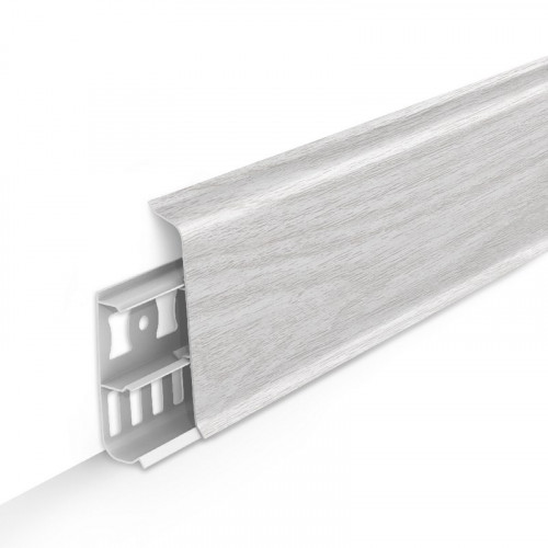 Плинтус Lexida 80, 362 Акация белая, 2,2м. с кабель каналом