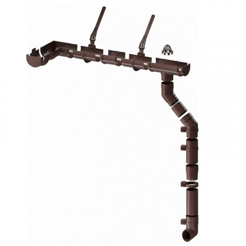 Труба водосточная (1м), шоколад Деке PREMIUM