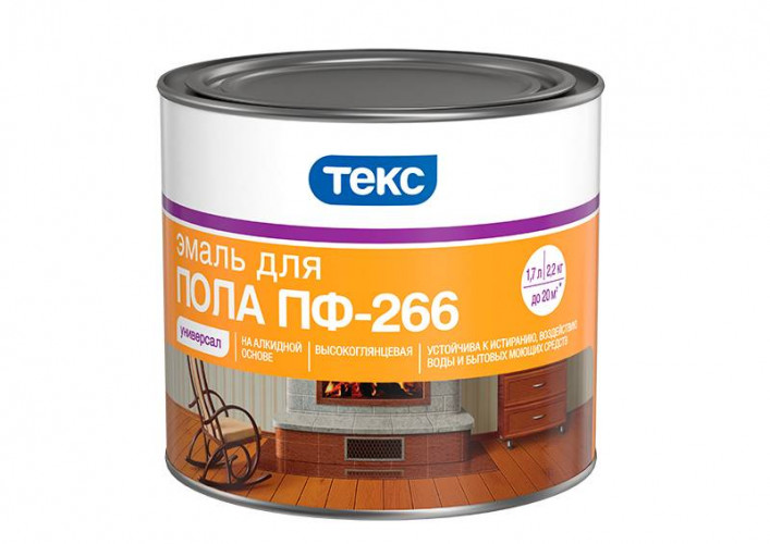 Эмаль для пола Текс ПФ-266 Универсал золотисто-коричневый 2,2 кг