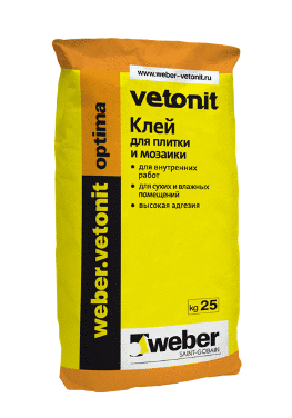 Клей для плитки Оптима ВЕТОНИТ, 25 кг