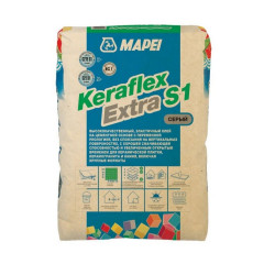 Клей для плитки Mapei Keraflex Extra серый S1, 25кг
