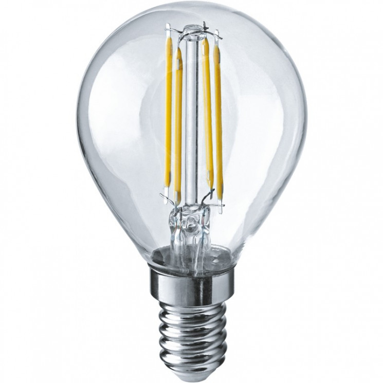Лампа светодиодная филаментная G45 шарообразная 8Вт 240В E14 4000К, OLL-F-G45-08-230-4K-E14