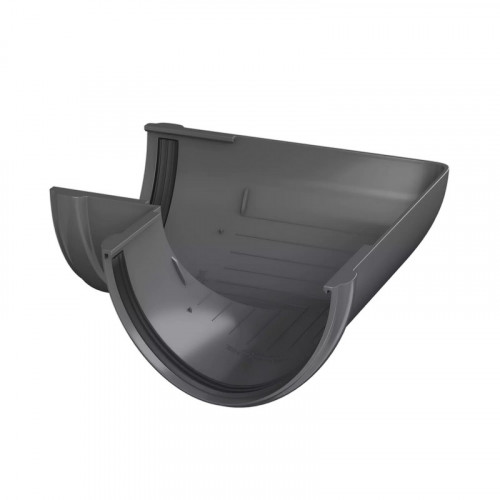 Угол желоба ПВХ 90гр. Серый Технониколь 425860